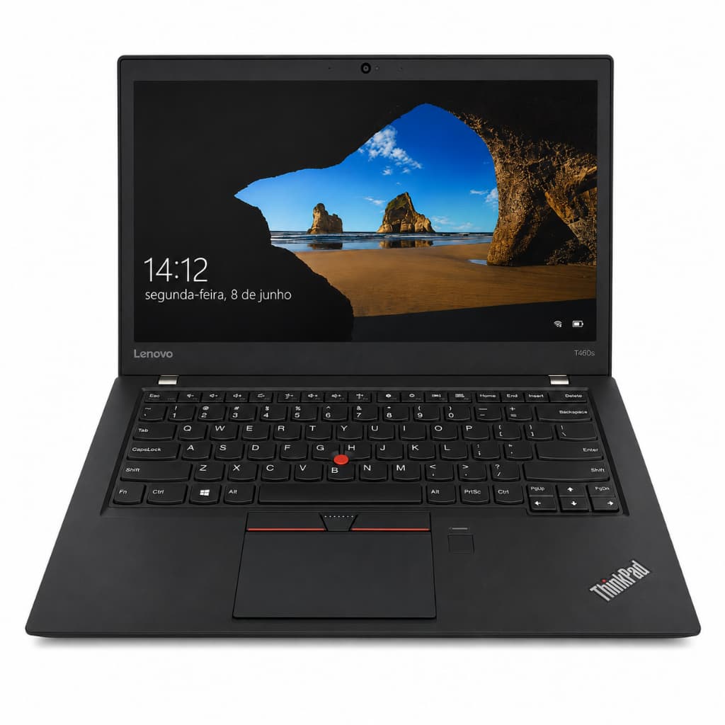 Notebook Lenovo ThinkPad T460s Tela 14" Intel Core i5 8GB SSD 240GB Preto Recondicionado com Garantia e Nota Fiscal