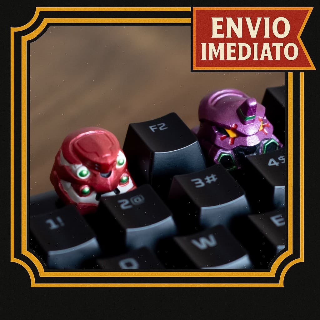 Keycap Evangelion Tecla de teclado mecânico setup PC personalizado EVA unit 01 EVA unit 02 Neon Genesis Evangelion Anime