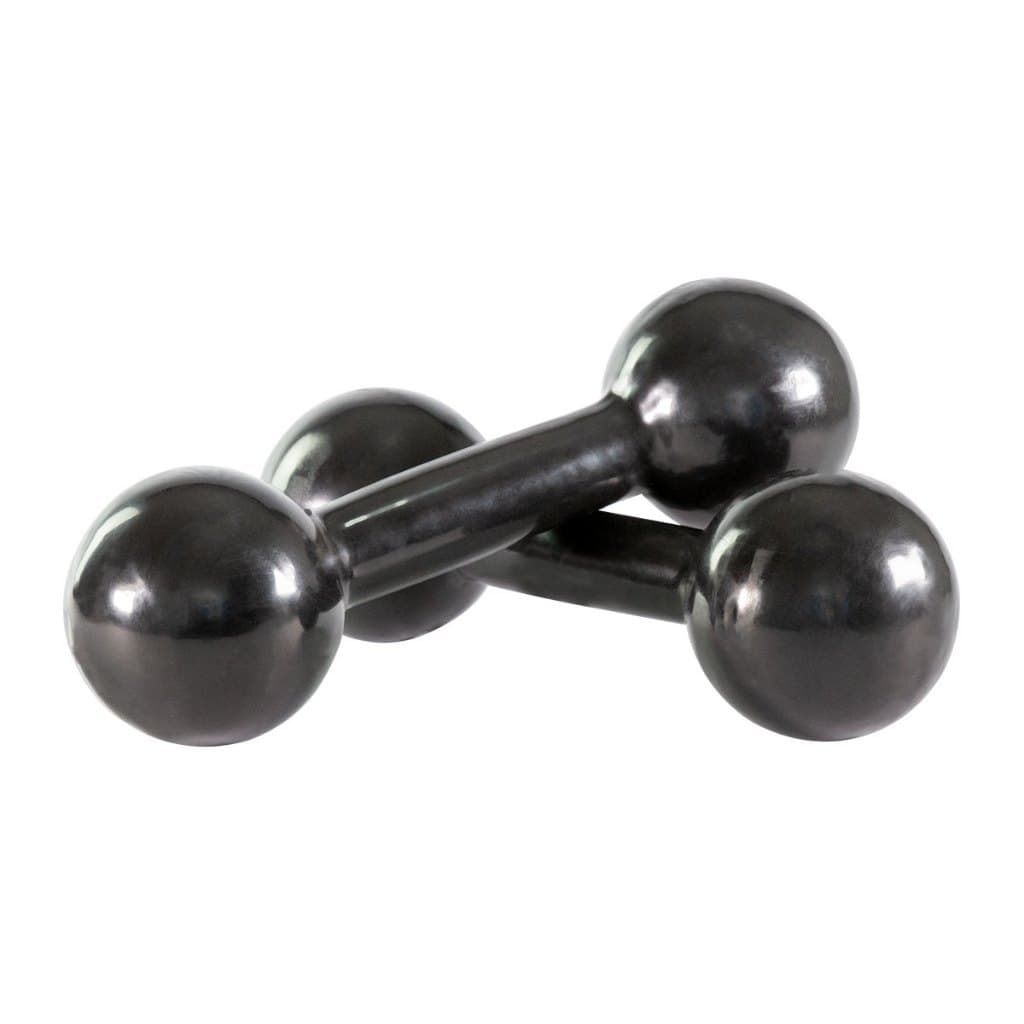 2 Halteres Academia Bola Emborrachado Fitness - 6kg