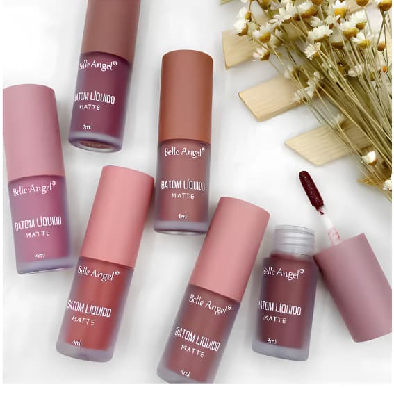 Batom Líquido Matte Box A Cores Neutras 4ml - Belle Angel