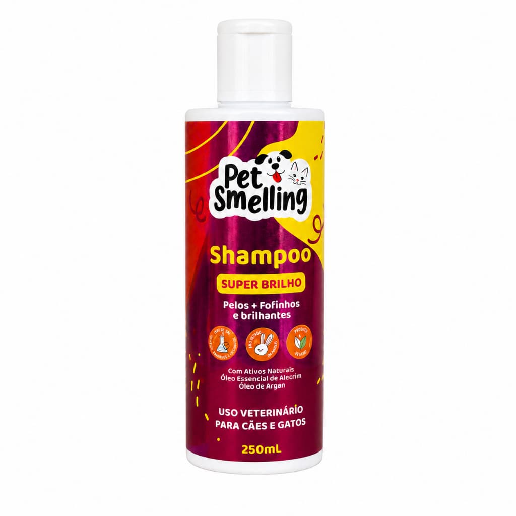 Shampoo Super Brilho para Cães e Gatos 250ml – Pet Smelling