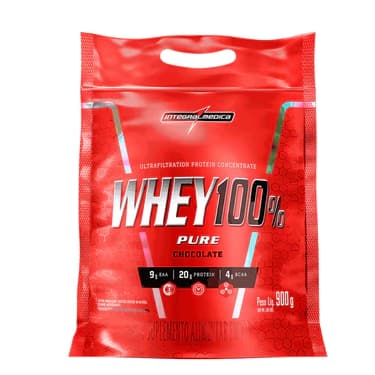 Whey 100% Pure Whey Protein 900g Refil - IntegralMedica - CHOCOLATE