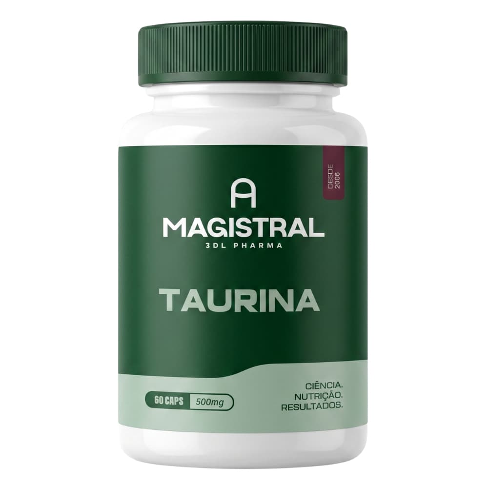 Taurina 500mg L-Taurina Original 60 ou 120 cápsulas A Magistral Suplementos Vitaminas
