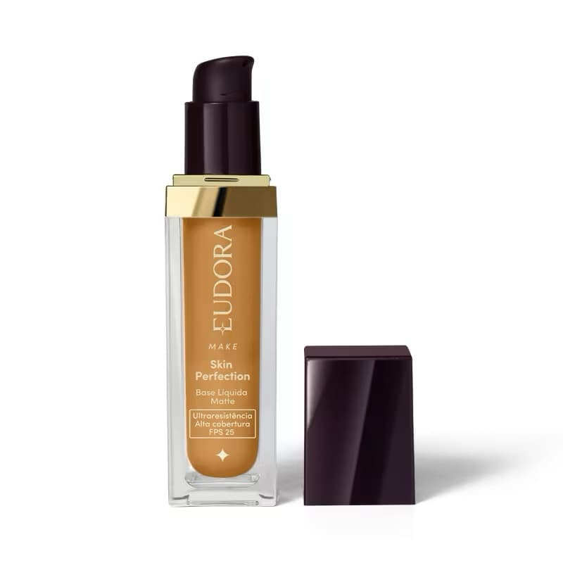 Base Líquida Matte Eudora Make Skin Perfection FPS 25 Cores 170Q 185F 200Q 210Q 225N 260N 30ml Eudora