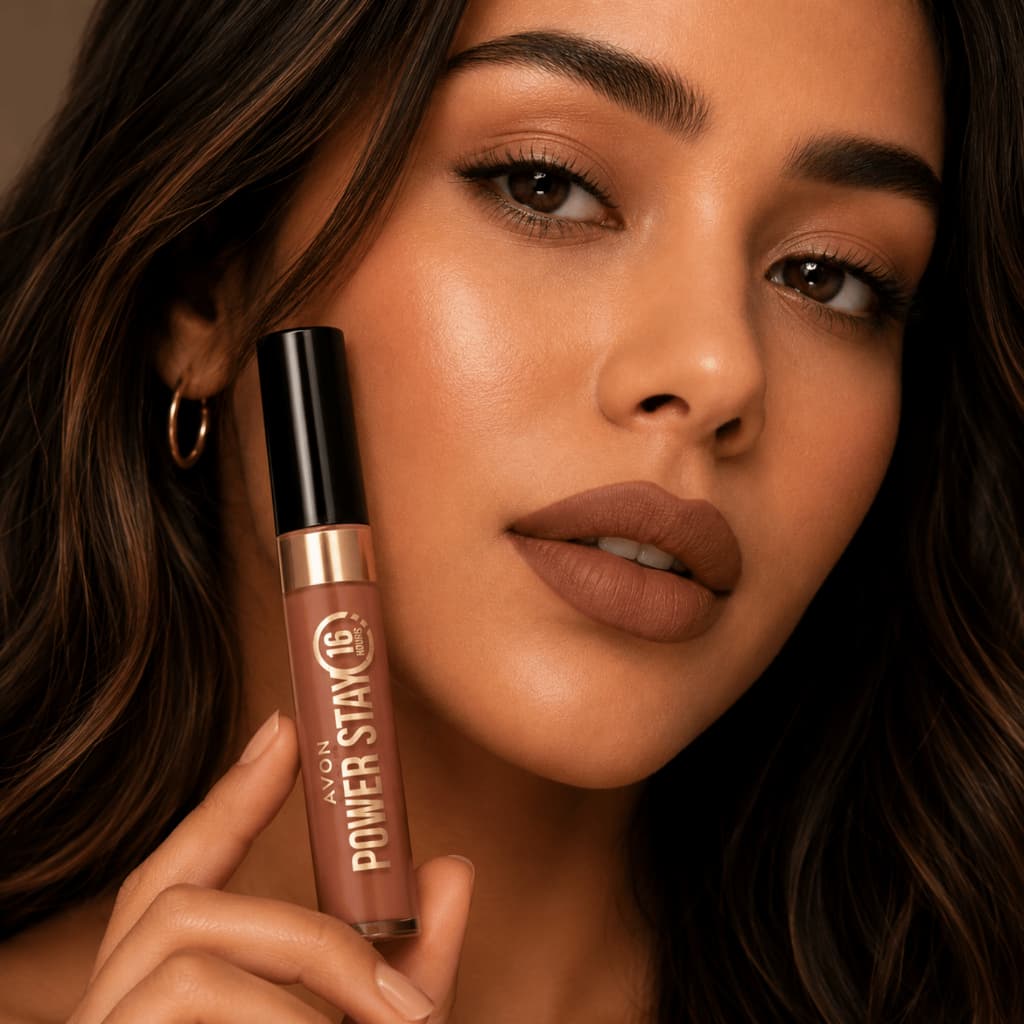 Batom Líquido Matte Avon Power Stay 16h Nude Queimado