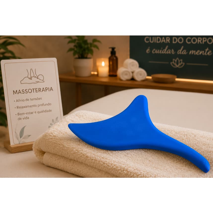 Massageador Corporal Manual Gua Sha em Impressão 3D – Liberação Miofascial, Relaxamento Muscular e Bem-Estar