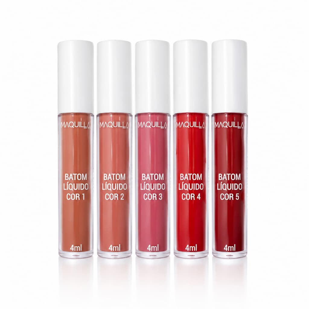Batom Líquido Matte Maquilla Make 4ml | Validade 12/2026 | Alta Pigmentação | 5 Cores
