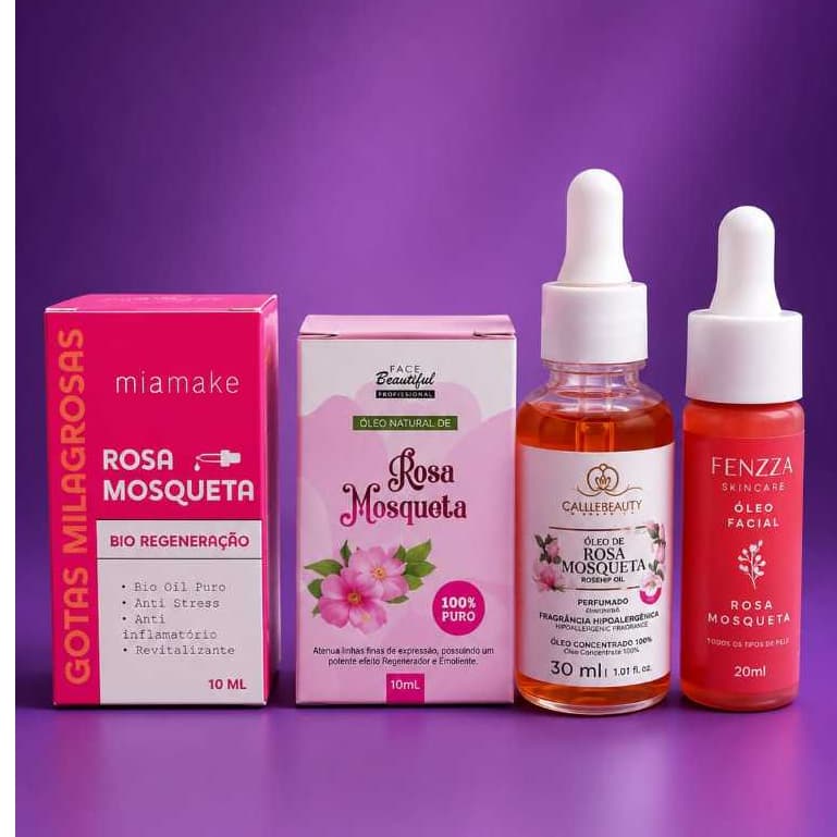 Óleo Rosa Mosqueta Facial Hidratante Clareador Anti Idade Skincare