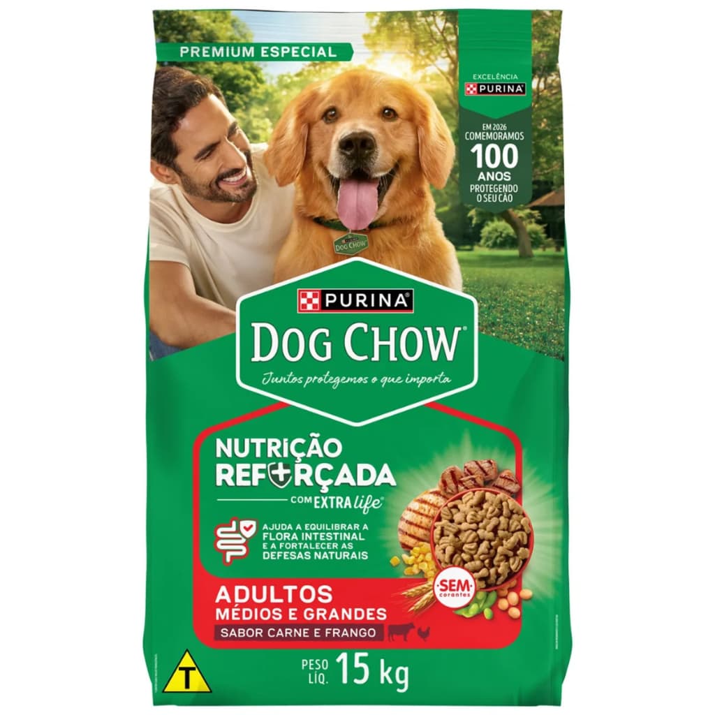 Ração Cachorro Adulto Médio Grande 15kg Purina Dog Chow