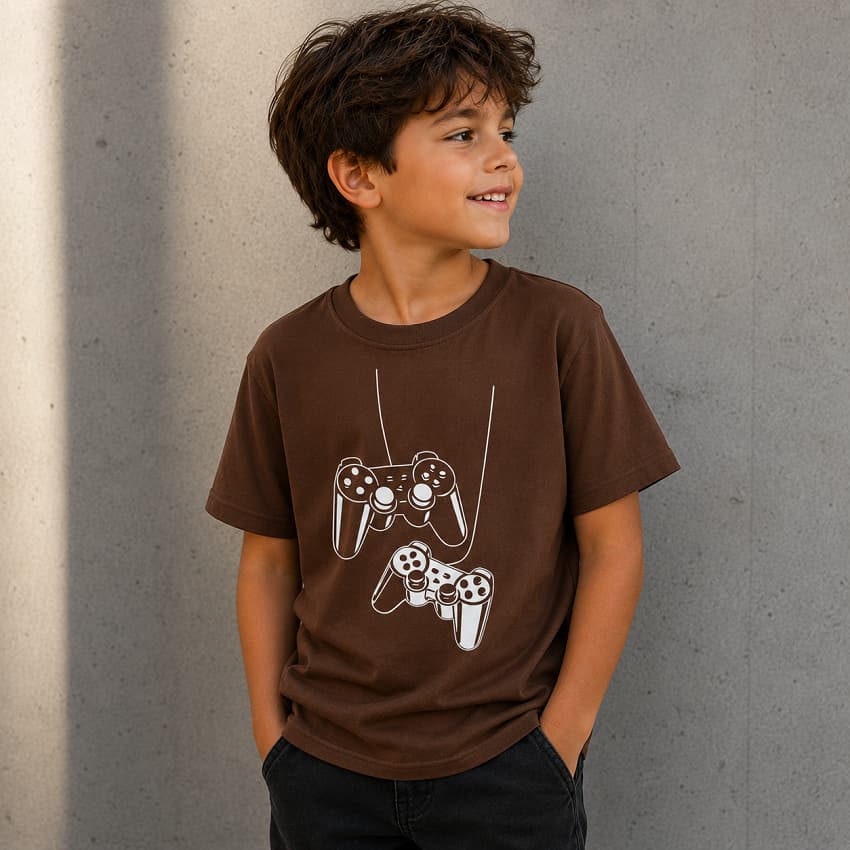 Camisa Infantil Controle Game Videogame Blusa Menino Menina Unissex Algodao Premium Jogos Casual