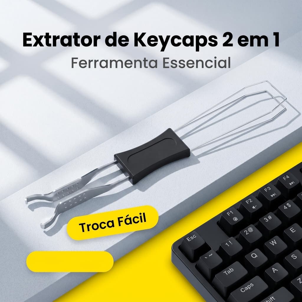 Removedor de Switch e Keycaps 2 em 1 Acessório para Custom Teclado Mecânico