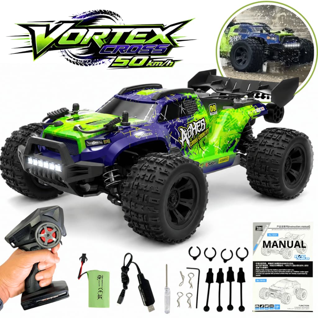 Carrinho Controle Remoto Recarregável Vortex 4x4 50km/h
