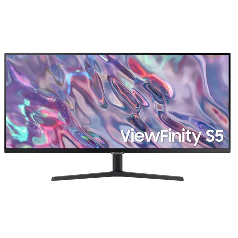 SAMSUNG MONITOR GAMER VIEWFINITY S5 UWQHD 34 LED VA 5GTG 100HZ, DP/HDMI (LS34C500GALMZD) PRETO