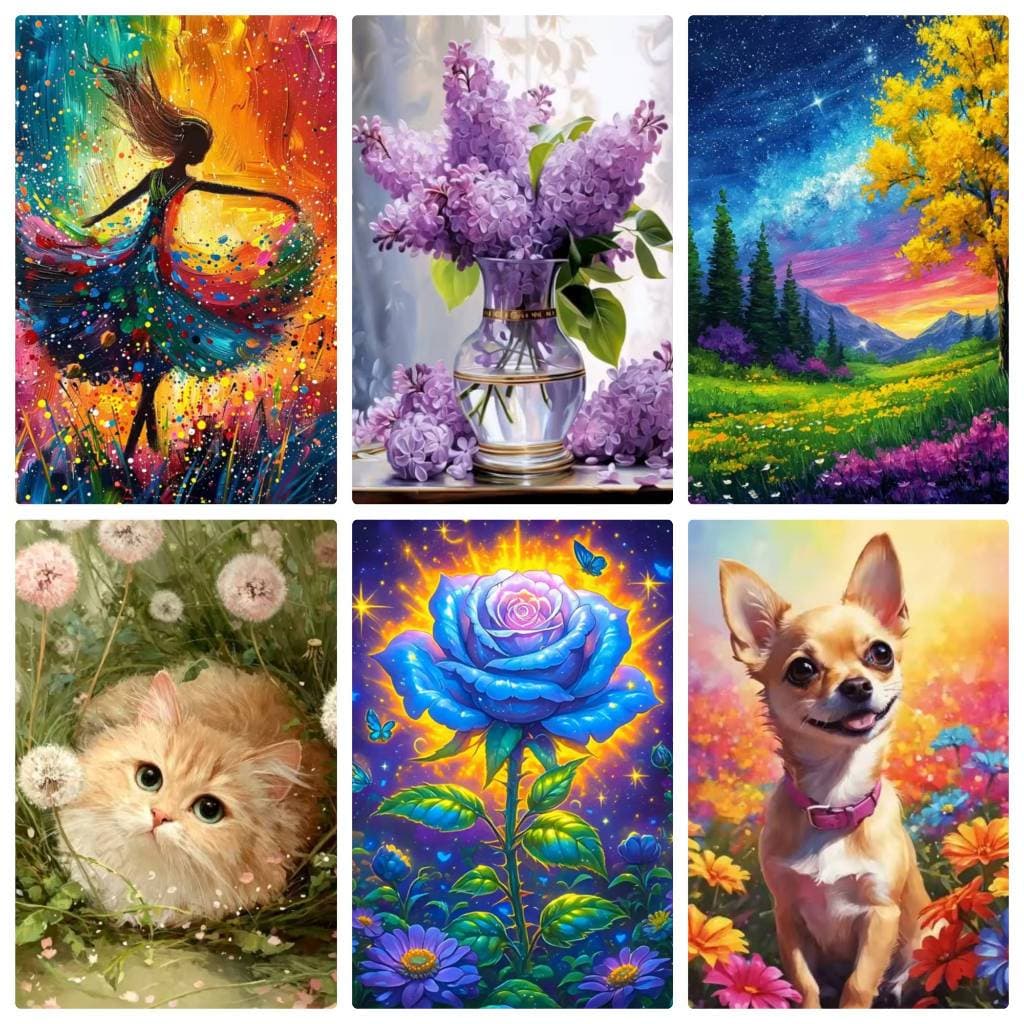 Kit Pintura de Diamante 5d Paisagem Variados Diamond Paiting 30x40cm