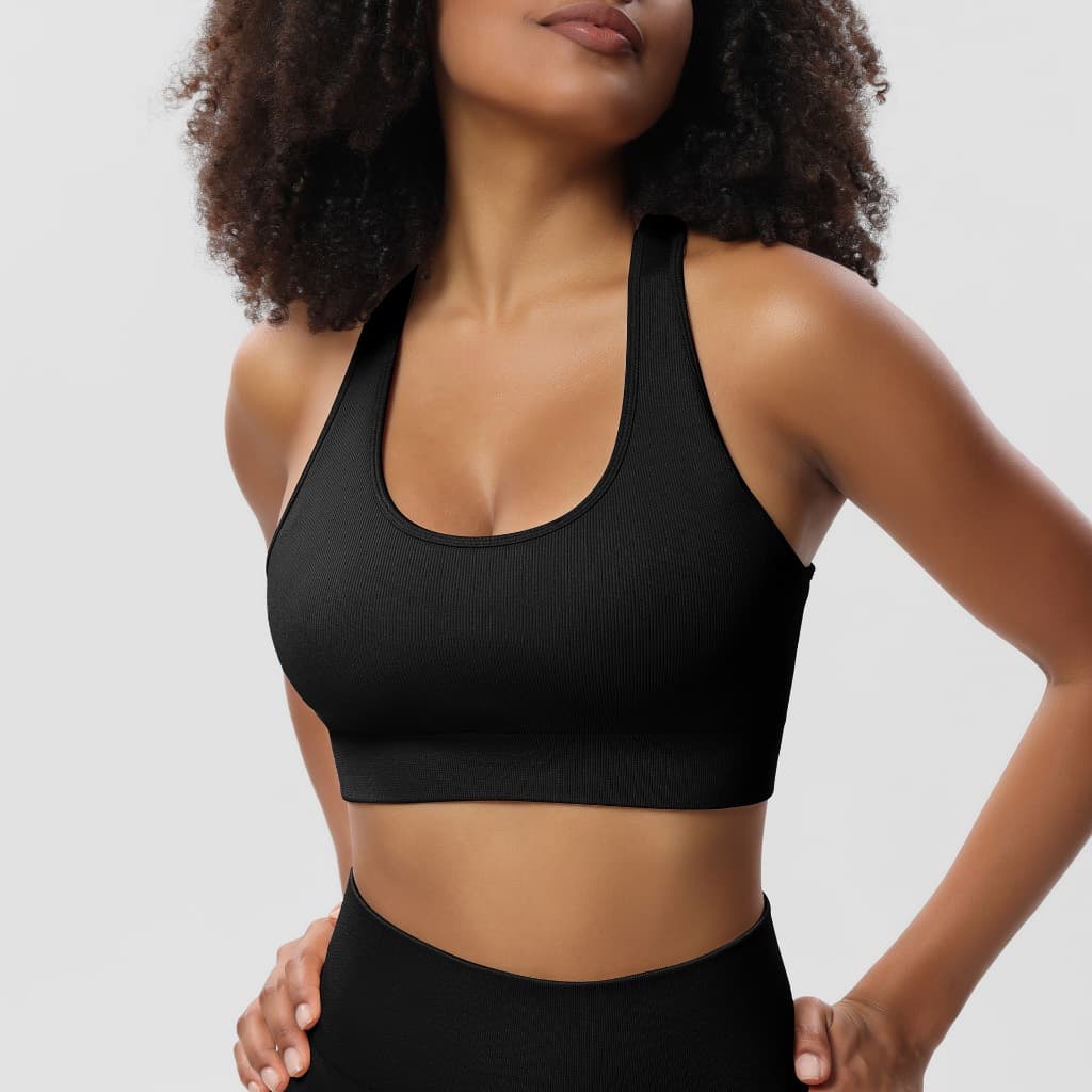 Top Academia Esportivo Canelado Feminino Nadador Bojo Removível boa Sustentação Fitness roupas Esportivas pilates yoga