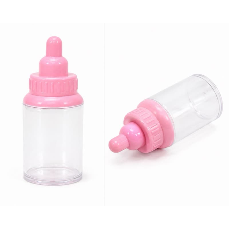 Kit Mini Mamadeira Rosa 50ml Lembrancinha Chá de Bebê Maternidade Festa – 20, 40 ou 50 Unidades