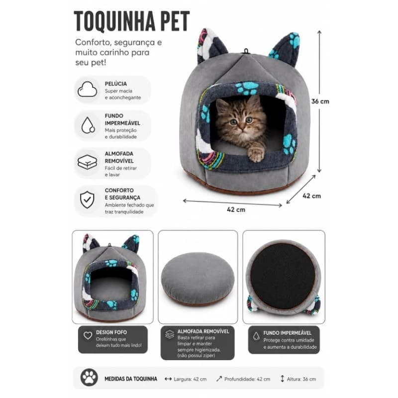 Toca para Gatos - casa suspensa 3 em 1 confortável para felinos