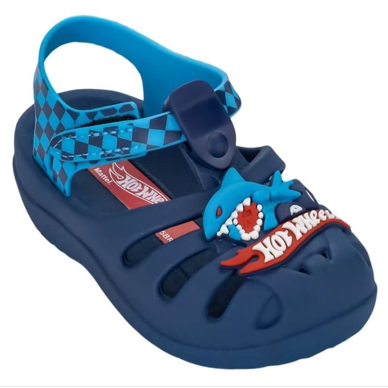 Sandalia Inafantil Hot Wheels Speed Babuche Calçado de Bebe Confortavel Sandalia Baby para escola Grendene Kids