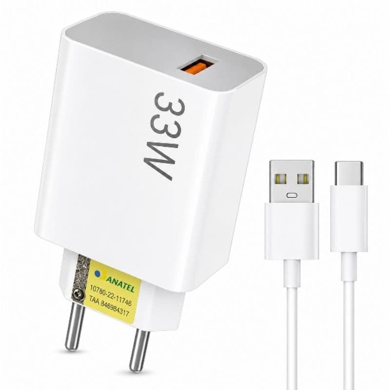Carregador Lehmox 33W Turbo USB + Cabo Tipo C Carregamento Rápido para Celular Android Promo 7