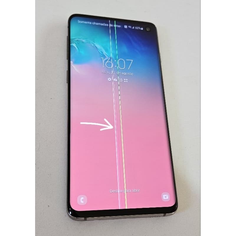 Samsung galaxy S10 128GB Usado (COM LINHAS VERTICAIS)