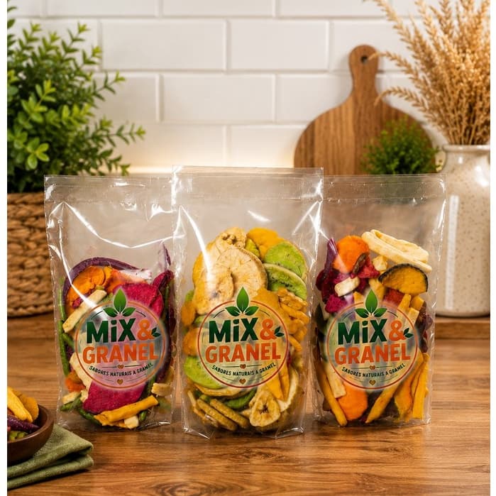 Chips Mix Vegetais Legumes Desidratados Saudável Fitness Crocante
