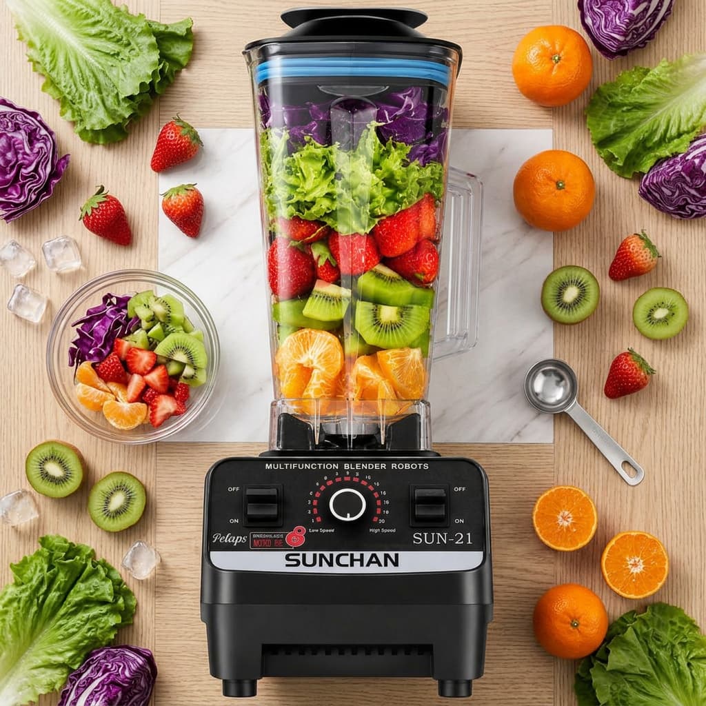 Liquidificador Potente 4500W Capacidade 2 Litros Alta Velocidade Design Moderno 127V Preparo Sucos/ Vitaminas/ Shakes