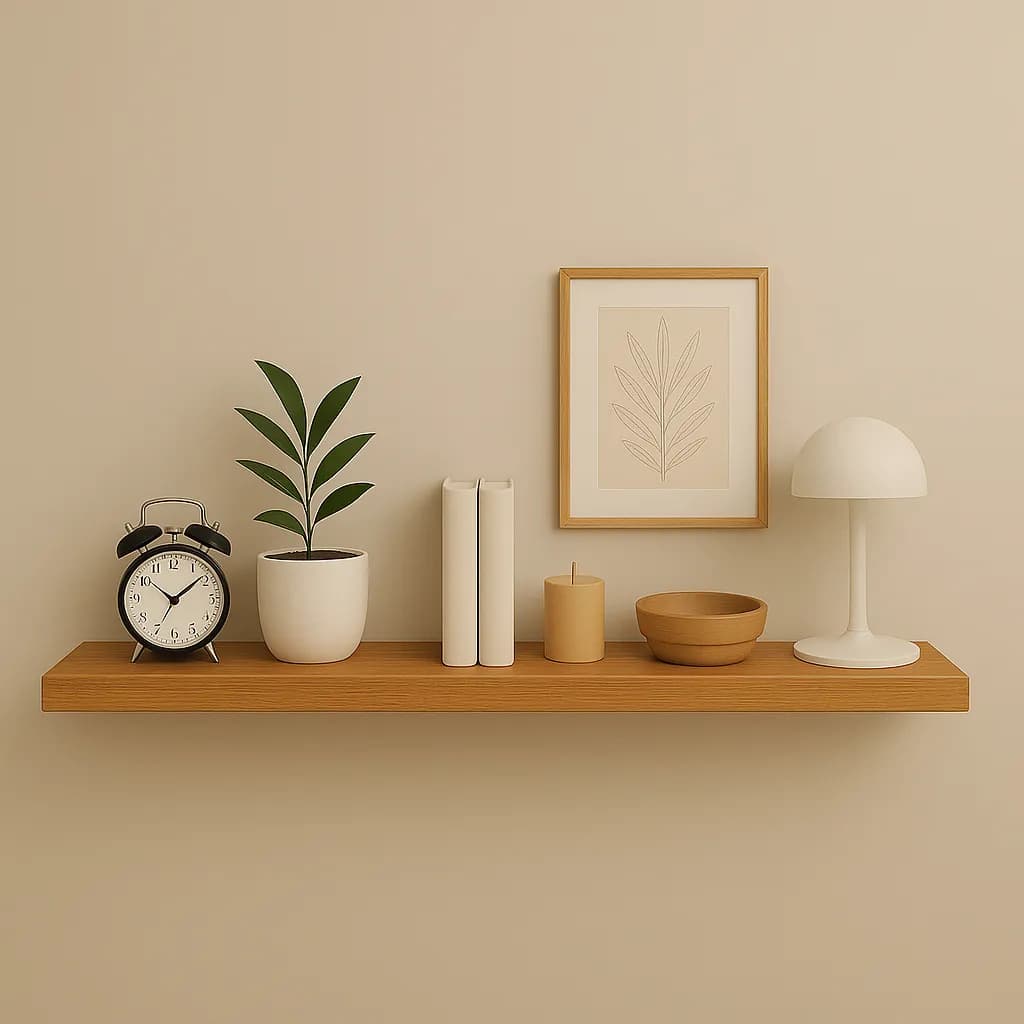 Prateleira Mdf 100cm Moderna Suporte Parede Invisivel 25mm - Freijó