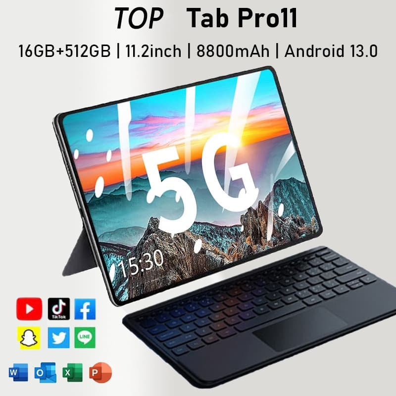 Pad 9X Tablet Android Tela Grande 10,5" FHD 16GB+512GB WiFi 5G Bateria 8800mAh Ideal para Trabalho e Estudo
