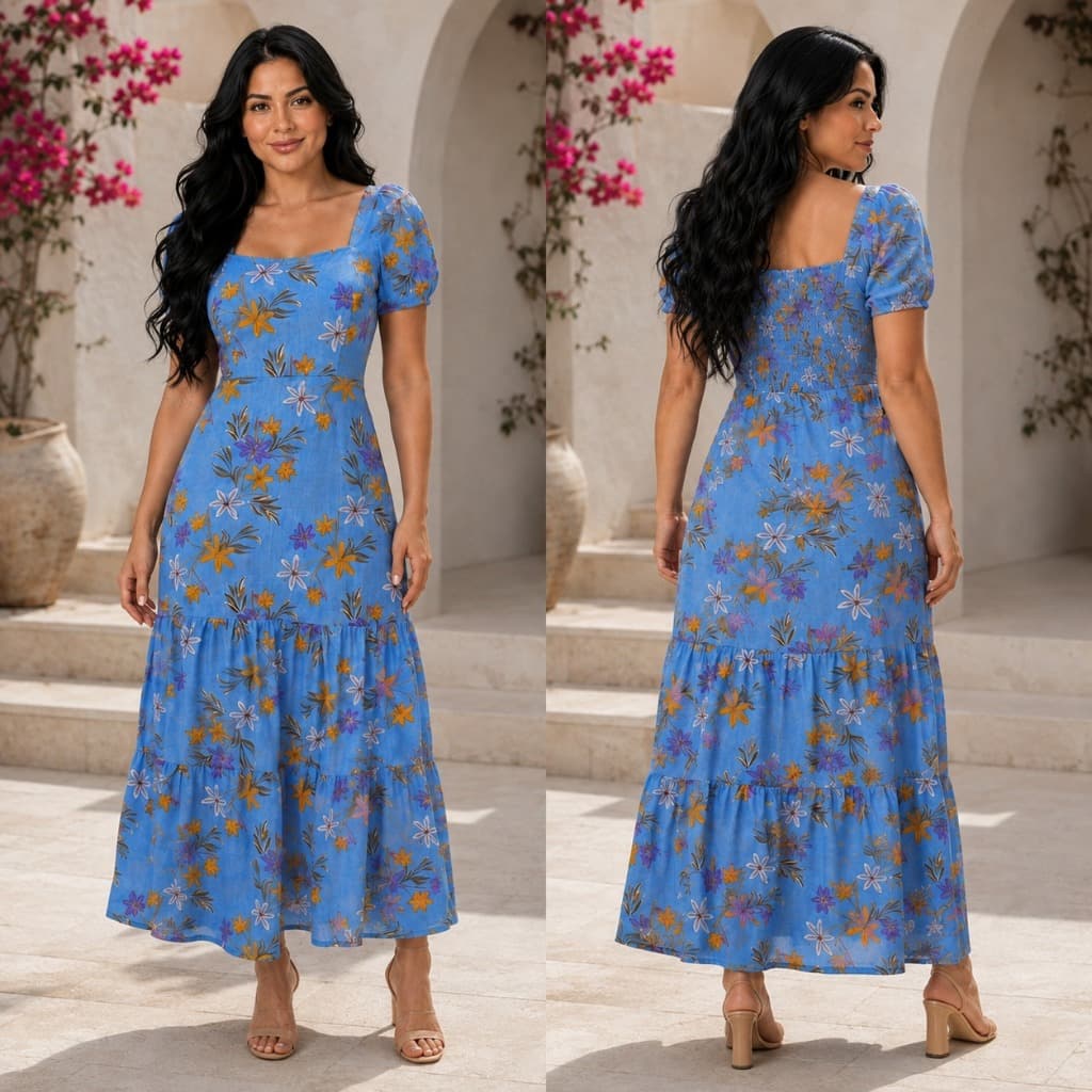 Vestido Longo Evangélico Feminino Comportado para Igreja Dia a Dia Passeio Elegante
