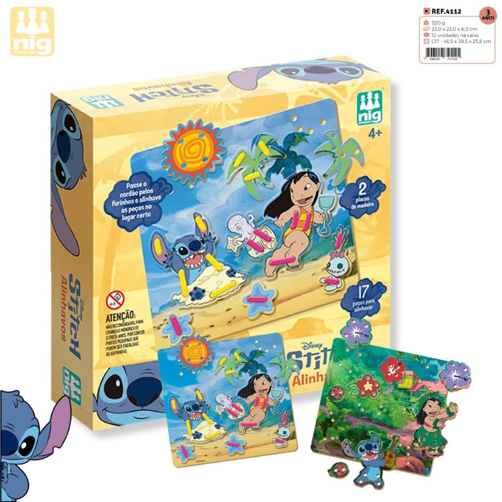 Brinquedo Educativo Alinhavos 4112 Nig Brinquedos Montessori Coordenação