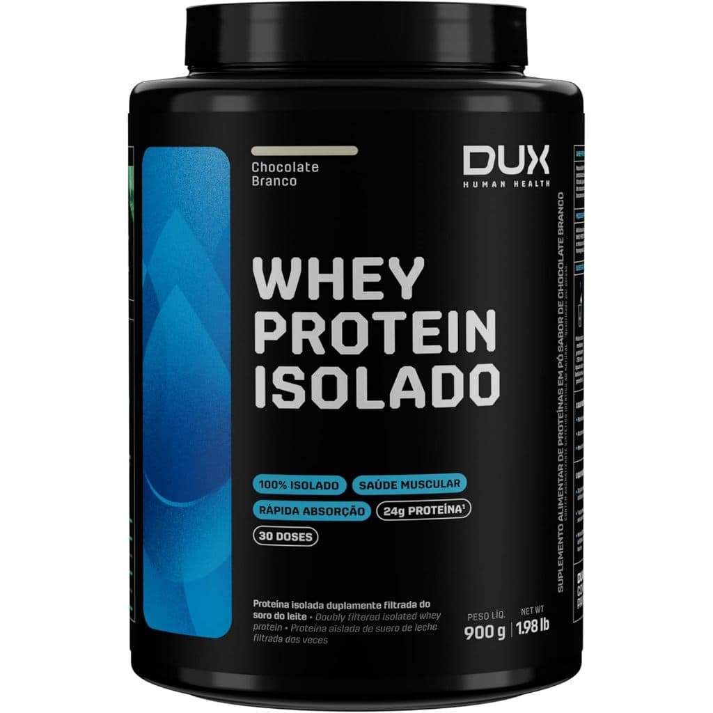 WHEY PROTEIN ISOLADO DUX Chocolate Branco POTE 900G