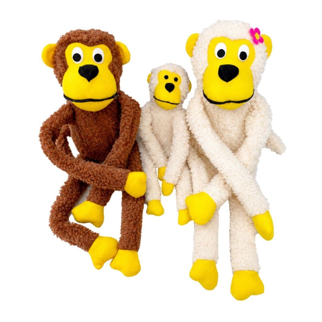 Brinquedo de Pelúcia para Cães e Gatos Macaco, Macaca ou Filhote Savana Pet
