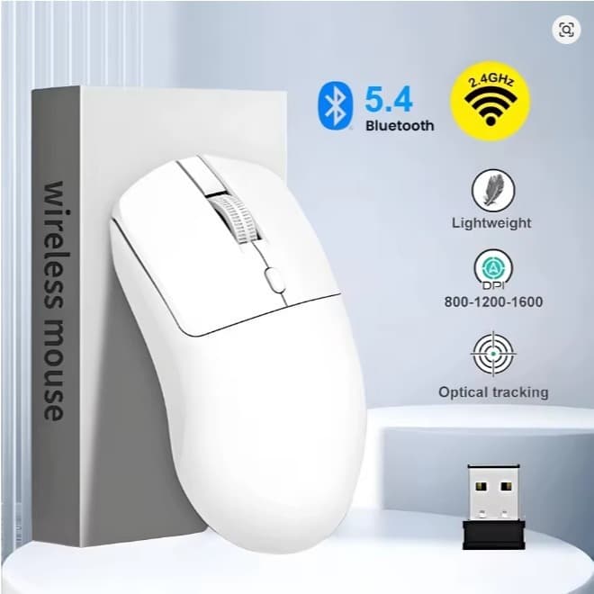 2.4g mouse sem fio bluetooth 5.4 mouse para jogos ergonômico ratos 800-1200-1600 dpi