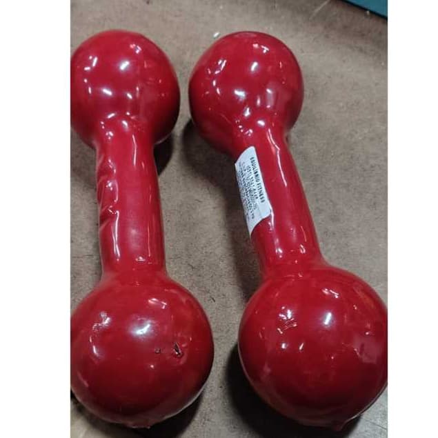 Halter 2kg Par Peso Musculação Halteres Peso Academia 2pçs Vermelho