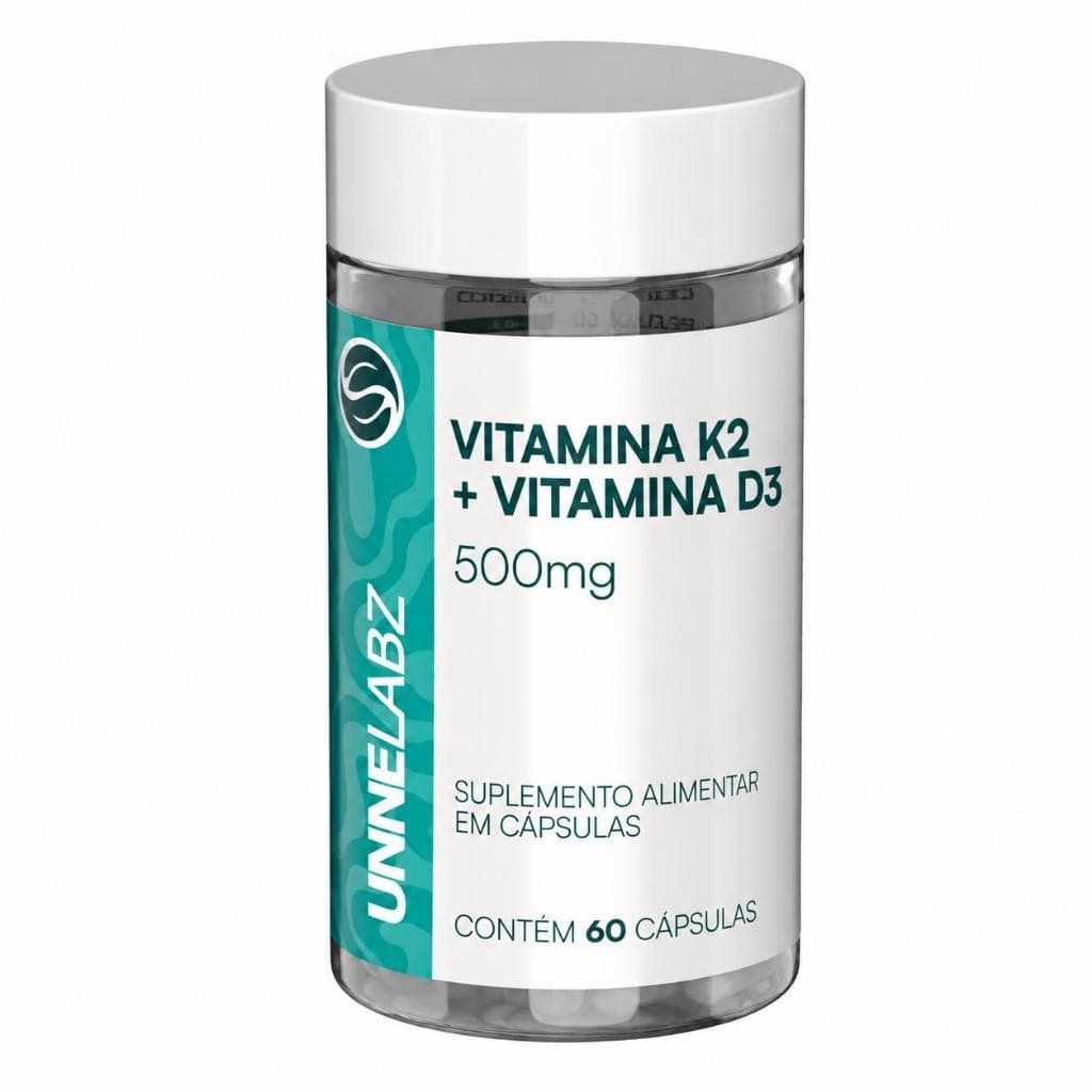 Vitamina K2 + Vitamina D3 500mg 60 Cápsulas Suplemento