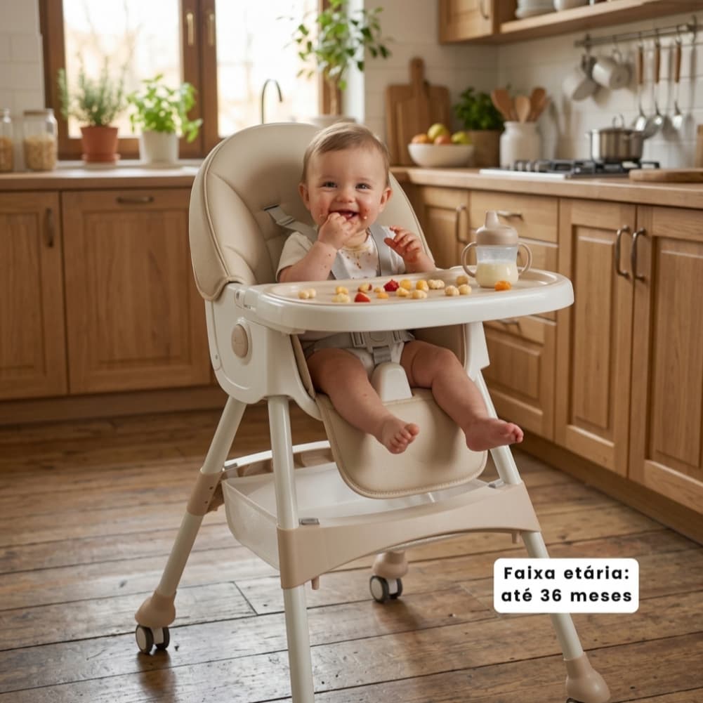 Cadeira De Alimentação premiun infantil Portátil Com Rodinhas, Dobrável e Reclinável, Bebê unisex zippy toys