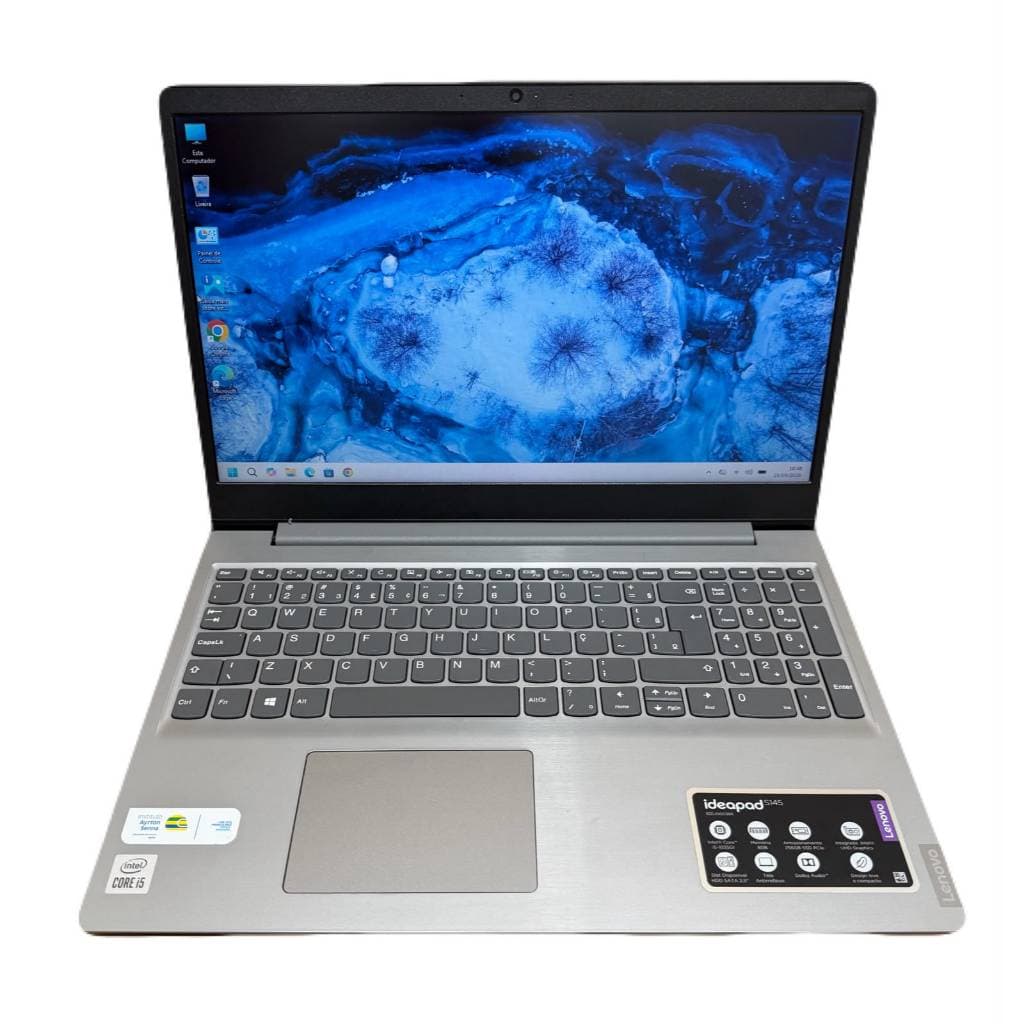 Notebook Lenovo Intel I5 10° Gen 8gb Ddr4 Ssd 256gb Vitrine