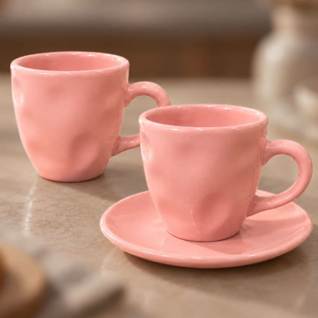 Xícara para Café e Chá 150ml Orgânica em Cerâmica Colors | 12 Cores | Avulsa ou com Pires