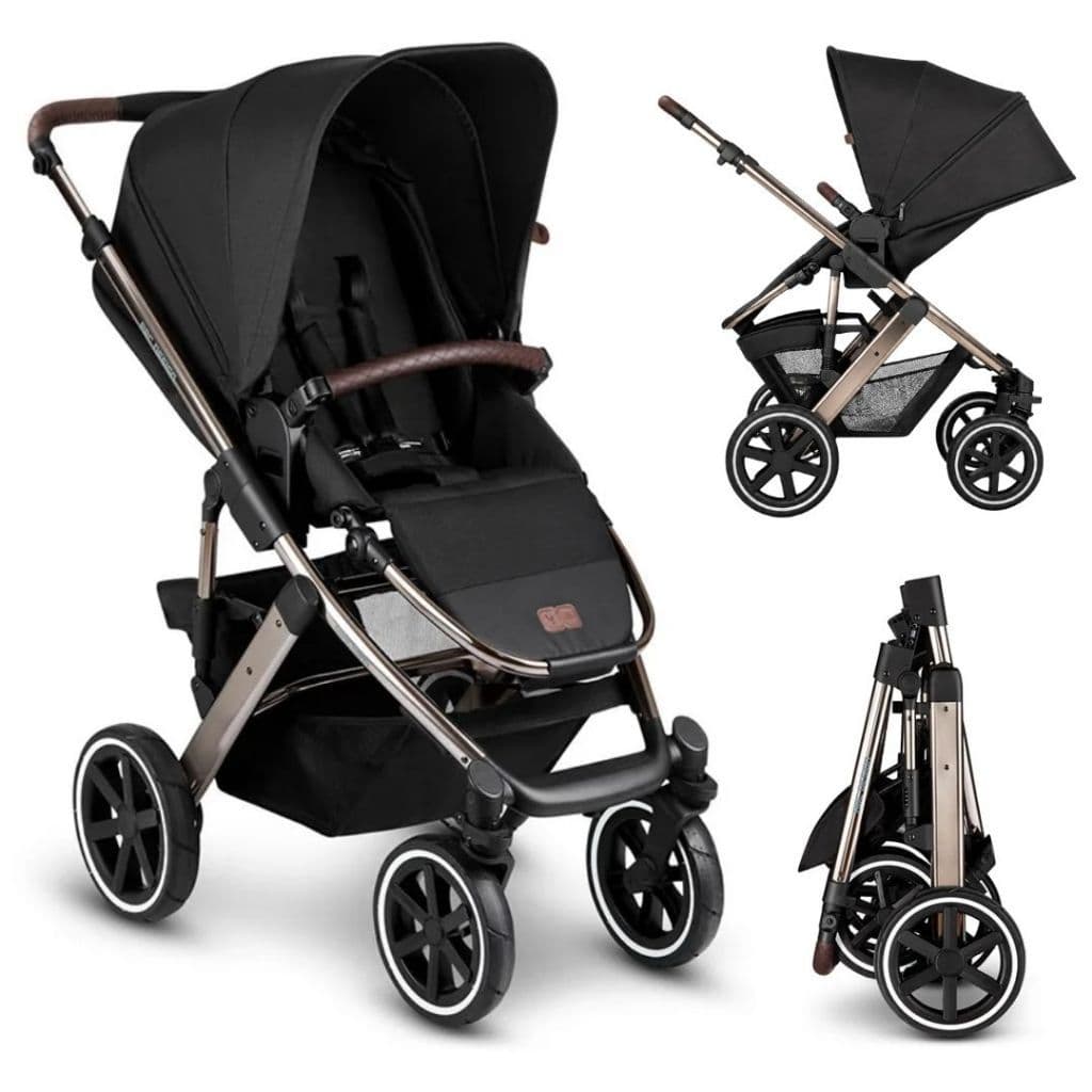 Carrinho de Bebê Premium Do Recém-Nascido Até 22 kg Com Amortecedores Compatível Com Moisés e Bebê Conforto Salsa 4 ABC