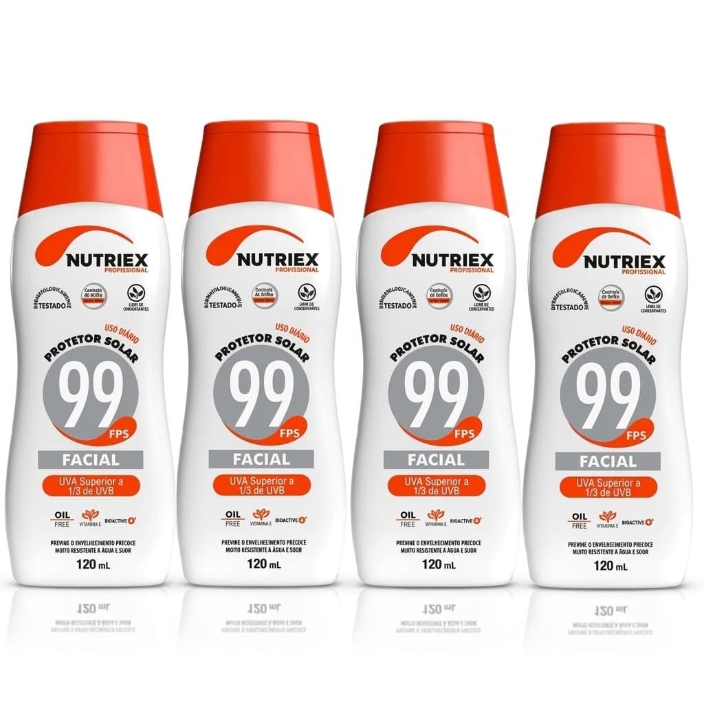 Kit 4un Protetor Solar Fps 99 Facial Nutriex 120ml