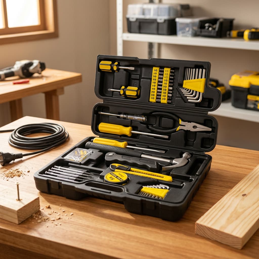Maleta de Ferramentas 200 Peças Black Bull Kit Completo para Reparos, Manutenção e Uso Doméstico