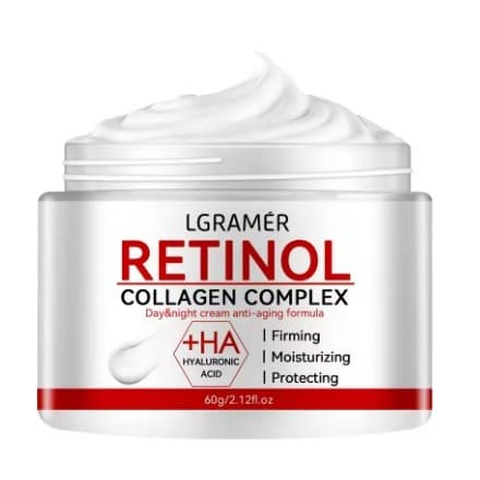 Creme Facial Retinol + Colágeno + Ácido Hialurônico Anti-Idade Hidratante Firmador 60g