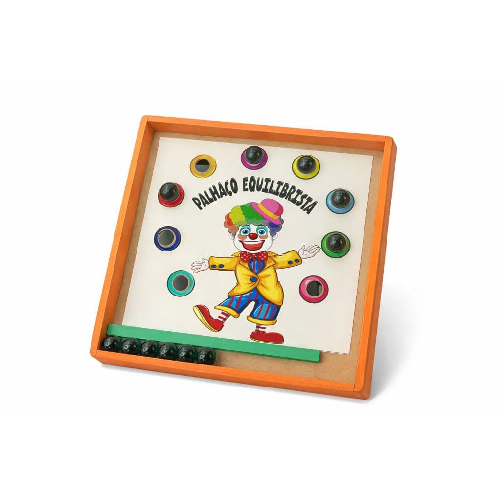 Brinquedo Educativo Infantil Palhaço Equilibrista Acompanha as bolinhas