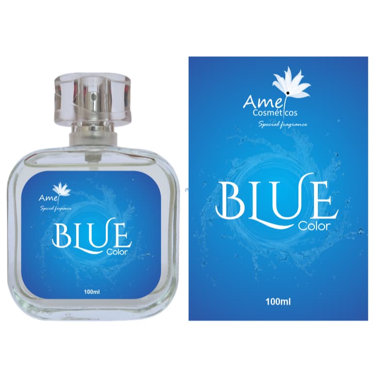 Perfume Blue Color Masculino Amei Cosméticos Alta Fixação 33% de Essência Importada EDP
