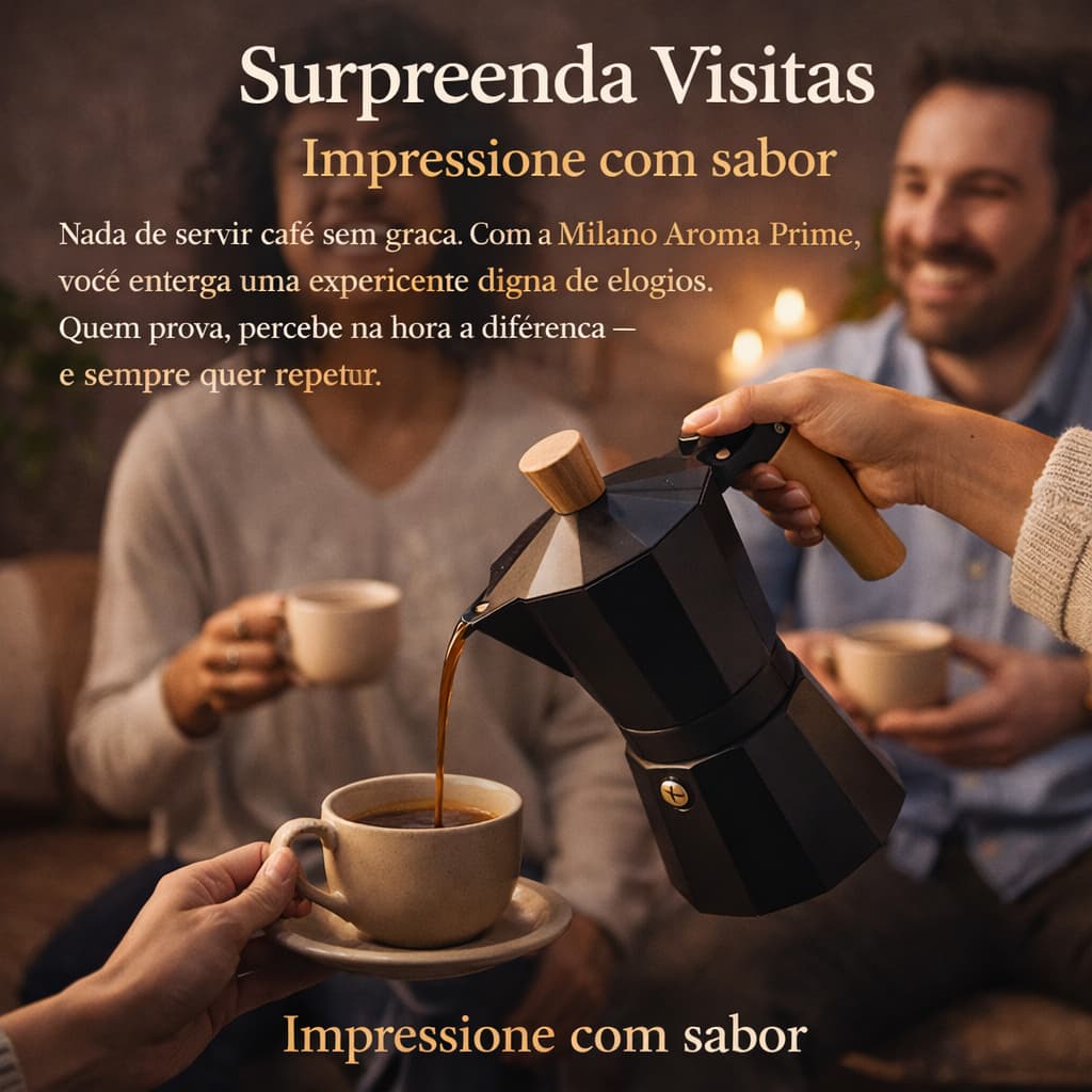 Cafeteira Italiana Moka 6 Xícaras 300ml Alumínio Café Expresso Forte Fogão Milano Aroma