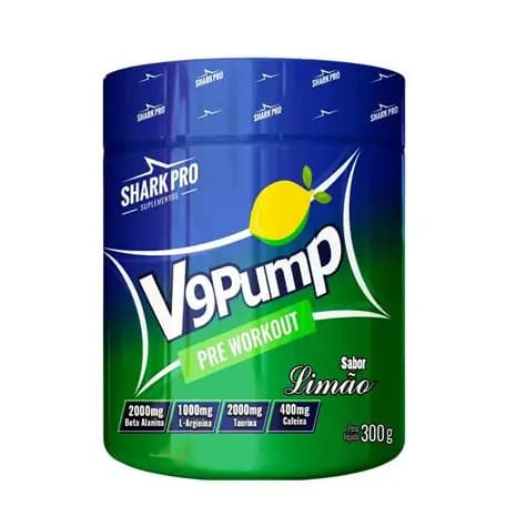 Pré treino V9 Pump 300g Refrigerante Limão - Shark Pro