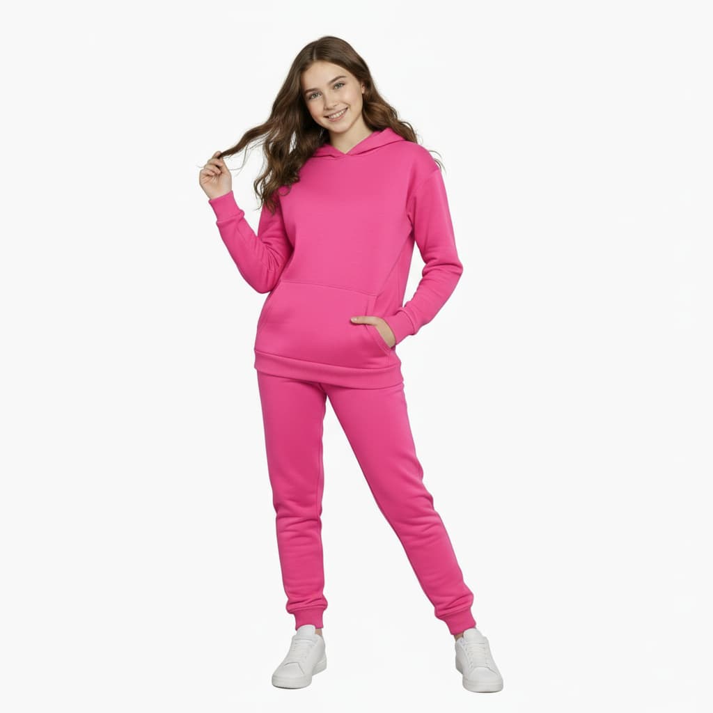 Conjunto Infantil Moletom Flanelado Blusa de Moletom Calça Jogger Outono e Inverno