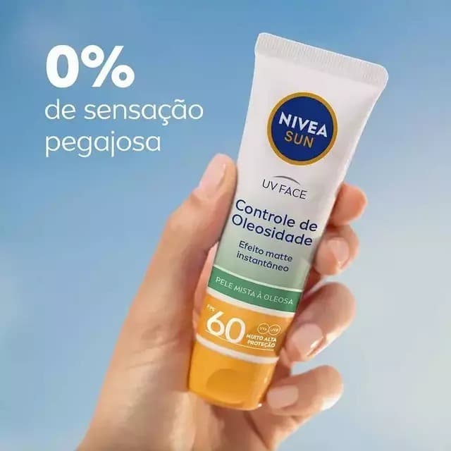 Protetor Solar NIVEA SUN Protetor Solar Facial Beauty Expert Controle de Oleosidade FPS60 50g