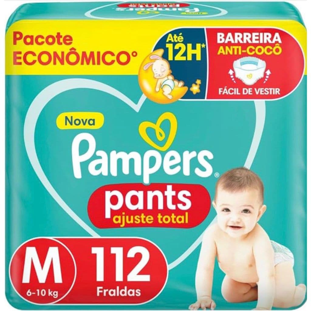 Fralda Pampers Pants Ajuste Total Tamanho M 112 unidades