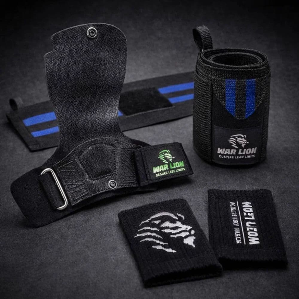 Kit Crossfit Grip + Munhequeira Seca Suor + Elástica Treino Academia Musculação